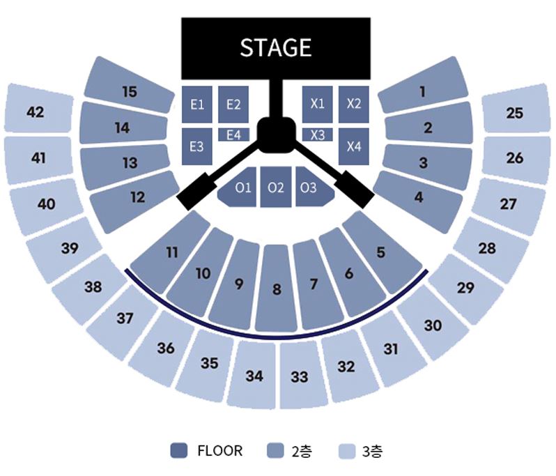 EXO韓国ソウルコンサート座席図KSPODOME